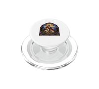 Jesus the Shepherd Protects Lambs Gothic Cathedral Icon PopSockets PopGrip for MagSafe