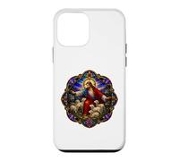 Jesus the Shepherd With Sheep Stained Glass Circle Icon Case for iPhone 12 mini