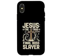 Jesus The True Final Boss Slayer Christian RPG Gamer Case for iPhone X/XS