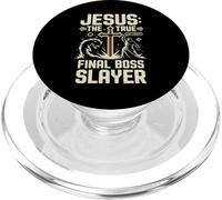 Jesus The True Final Boss Slayer Christian RPG Gamer PopSockets PopGrip for MagSafe