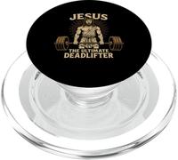 Jesus The Ultimate Deadlifter Christian Fitness PopSockets PopGrip for MagSafe