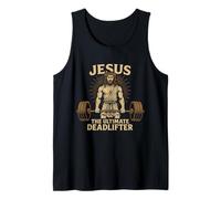 Jesus The Ultimate Deadlifter Christian Fitness Tank Top