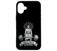 Jesus the Ultimate Deadlifter Christian Gym Faith Workout Case for iPhone 16 Plus