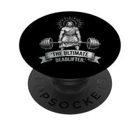 Jesus the Ultimate Deadlifter Christian Gym Faith Workout PopSockets Adhesive PopGrip