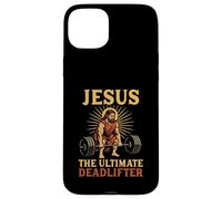Jesus The Ultimate Deadlifter Christian Gym Workout Deadlift Case for iPhone 15 Plus