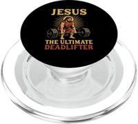 Jesus The Ultimate Deadlifter Christian Gym Workout Deadlift PopSockets PopGrip for MagSafe