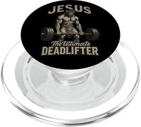 Jesus The Ultimate Deadlifter - Christian Workout Gym PopSockets PopGrip for MagSafe