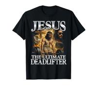 Jesus The Ultimate Deadlifter Funny Bootleg Gym Bodybuilder T-Shirt