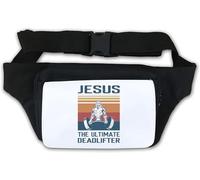 Jesus The Ultimate Deadlifter Funny Swole Jesus Waist Bag Fanny Pack White
