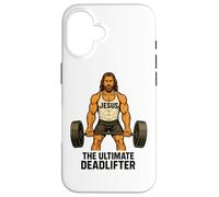 Jesus The Ultimate Deadlifter Gym Faith Strength Case for iPhone 16