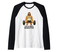 Jesus The Ultimate Deadlifter Gym Faith Strength Raglan Baseball Tee
