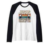 Jesus The Ultimate Deadlifter Raglan Baseball Tee