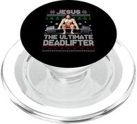 Jesus The Ultimate Deadlifter Ugly Christmas Weightlifting PopSockets PopGrip for MagSafe