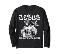 Jesus The Ultimate Gains Christian Fitness Workout Training Long Sleeve T-Shirt