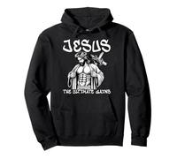 Jesus The Ultimate Gains Christian Fitness Workout Training Pullover Hoodie