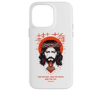Jesus The Way Christian Gothic John 14:6 Bible Verse White Case for iPhone 14 Pro Max