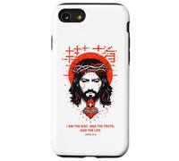 Jesus The Way Christian Gothic John 14:6 Bible Verse White Case for iPhone SE (2020) / 7/8