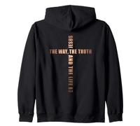 JESUS the WAY the TRUTH and the LIFE - John 14:6 Cross Zip Hoodie