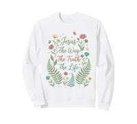 Jesus The Way The Truth The Life Botanical Cottagecore Sweatshirt