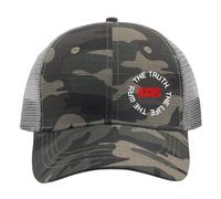 Jesus-The Way The Truth The Life Christian Quote Baseball Hat Graphic Dad Hats for Men Gifts for Teacher Workout, Camo Mesh, One size