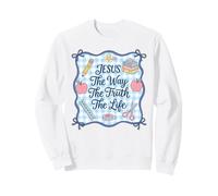 Jesus The Way The Truth The Life Christian Teacher Bow Sweatshirt