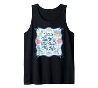 Jesus The Way The Truth The Life Christian Teacher Bow Tank Top