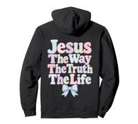 Jesus The Way The Truth The Life Coquette Bow Pullover Hoodie