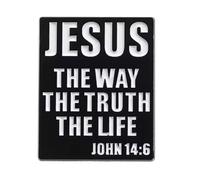 Jesus The Way The Truth The Life John 14:6 Christian Christ Cross Catholic Bible Verses Verse Psalms Psalm 1.2" Enamel Pin Badge