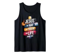 Jesus The Way The Truth The Life John 14:6 Easter Religious Tank Top