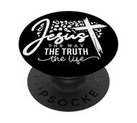 Jesus The Way The Truth The Life Message PopSockets Adhesive PopGrip