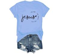 Jesus The Way The Truth The Life Shirt Christian T Shirts Men Women Printing Shirt Carolina Blue