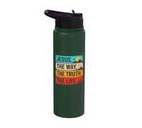 Jesus The Way The Truth The Life Stainless Steel Insulated Water Bottle