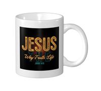 Jesus The Way The Truth The Life Tea Cup Luxury Ceramic Drinkware Funny Mug for Cappuccino Cocoa Café 330Ml
