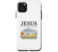 Jesus The Way The Truth The Life Watercolor Mountains Case for iPhone 11 Pro Max