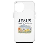 Jesus The Way The Truth The Life Watercolor Mountains Case for iPhone 12/12 Pro