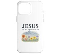 Jesus The Way The Truth The Life Watercolor Mountains Case for iPhone 16 Pro Max