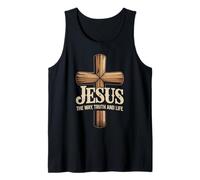 Jesus The Way Truth and Life Bible Verse Tank Top