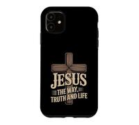Jesus The Way Truth And Life Cross Message Case for iPhone 11
