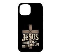 Jesus The Way Truth And Life Cross Message Case for iPhone 15