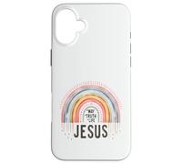 Jesus The Way Truth Life Christian Rainbow Scripture Case for iPhone 16 Plus