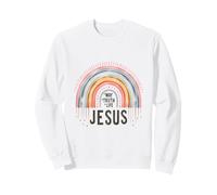 Jesus The Way Truth Life Christian Rainbow Scripture Sweatshirt