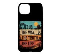 Jesus The Way Truth Life Christian Retro Western Case for iPhone 15 Plus