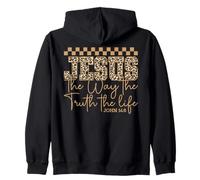 Jesus The Way Truth Life John 14 6 Bible Verse Christian Zip Hoodie