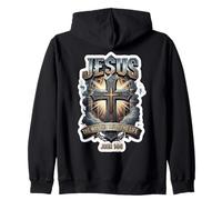 Jesus The Way Truth Life John 14:6 Christian Bible Quote Zip Hoodie