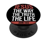 Jesus The Way Truth Life John 14 6 Christian Bible Verse PopSockets Adhesive PopGrip
