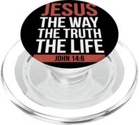 Jesus The Way Truth Life John 14 6 Christian Bible Verse PopSockets PopGrip for MagSafe