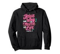 Jesus The Way Truth Life John 14 6 Christian Bible Verse Pullover Hoodie