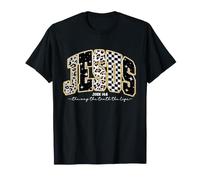 Jesus The Way Truth Life Leopard Checkered Retro Christian T-Shirt