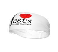 Jesus The Way Truth Life Sports Sweat Headbands For Men Women Unisex Non Slip Wicking Hair Bands For Running Yoga