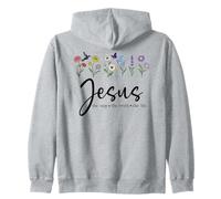 Jesus the Way Truth the Life Christian Bible Verse God Quote Zip Hoodie